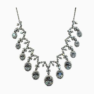 Vintage Rhodium Plated Necklace, 1980s