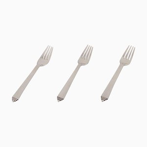 Lunch Forks in Sterling Silver from Georg Jensen, 1930s, Set of 3