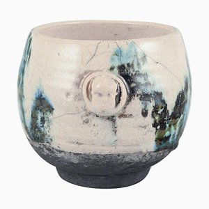 Swedish Ceramic Jar with Abstract Motif by Rolf Fagerberg