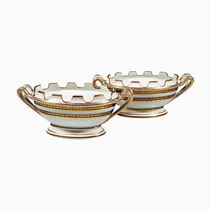 Viennese Imperial Porcelain Glass Coolers, 1811, Set of 2
