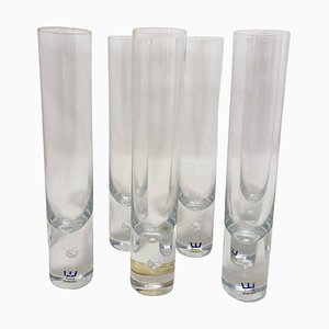 Verres Modèle Pipi attribués à Walter Hickman pour Kosta Boda, Suède, 1970, Set de 6