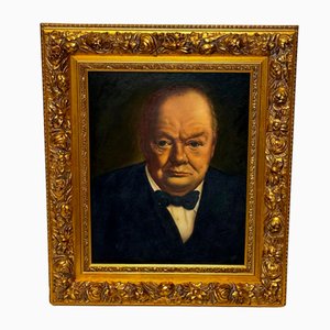 Seguace di John Archibald Alexander Berrie, Winston Churchill, 1940, Pittura a olio