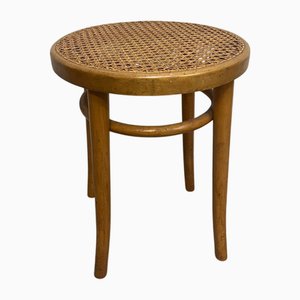Hocker aus Buche, Bugholz & Rohrgeflecht von Dinette, 1960er