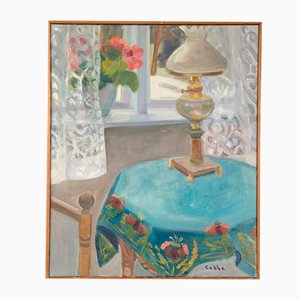 Una tarde apacible, años 50, pintura al óleo, enmarcado
