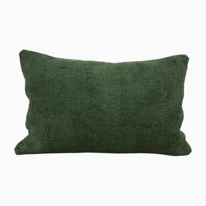 Fodera per cuscino vintage in canapa, verde