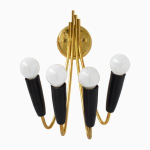 Lámpara de pared vintage de cuatro llamas de Bag Turgi, 1959