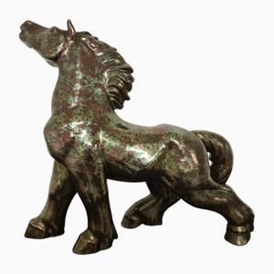 Cheval en Céramique Vernie de Albissola, 1980s