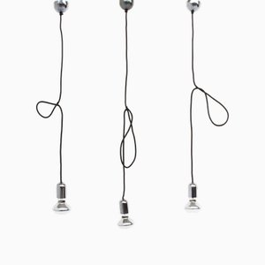 German Mod. No Fuss Pendant Lights by Ingo Maurer, 1960s, Set of 3