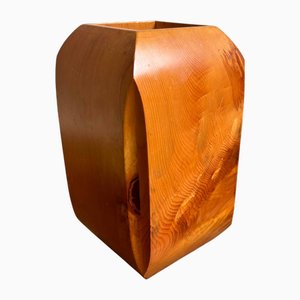 Shōwa Era Wooden Ikebana Flower Vase, Japan, 1960s