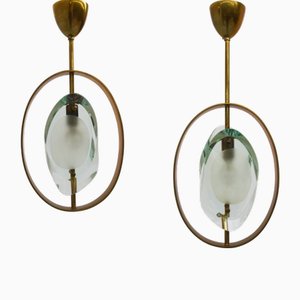 Jewel Hängelampen von Max Ingrand für Fontana Arte, 2er Set