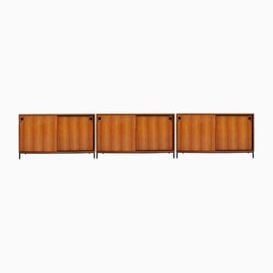 Credenza vintage in noce di Castelli, 1968, set di 3