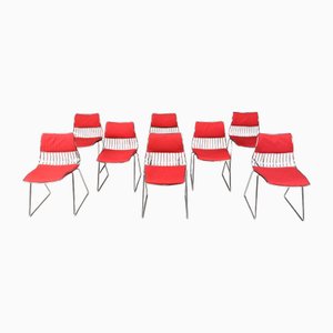 Sillas de comedor vintage de Rudi Verelst para Novalux, años 70. Juego de 8