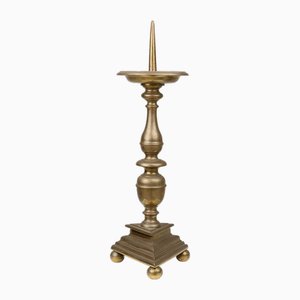 Large French Church Candlestick in Bronze, 1890s
