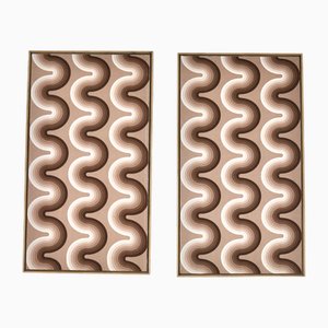 Tavole in tessuto di Verner Panton per Mira Spectrum, anni '70, set di 2