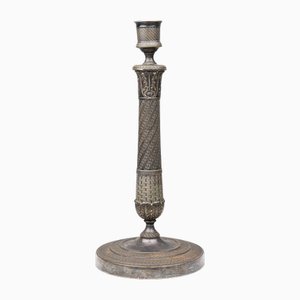 Grand Bougeoir en Cuivre Argenté, France, 1890s