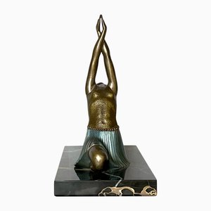 Ghanu Gantcheff, Dancing Ballerina, 1931, Bronze on Marble Base