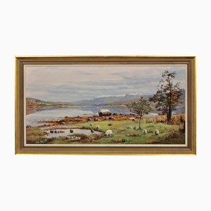 Nancy Bailey, Ben Nevis from Loch Eil, Scotland, 1978, Impasto Oil Painting, Framed