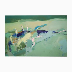 Liliya Nikolova, Abstrakte Landschaft, 2024, Acryl auf Leinwand
