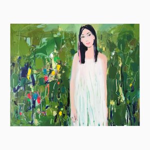 Liliya Nikolova, The Girl and the Field, 2022, Acrylic on Canvas