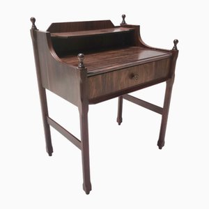 Postmodern Walnut Nightstand, Italy, 1970s