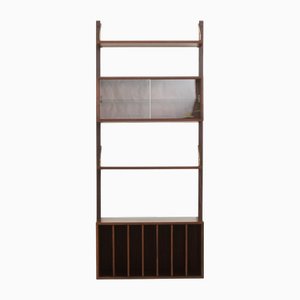 Console Murale en Palissandre avec Armoire à Disques Vinyles par Poul Cadovius pour Cado, 1960s