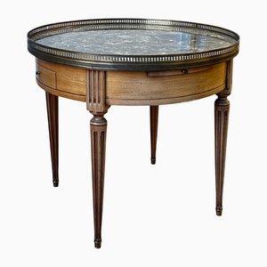 Antiker Louis XVI Spieltisch aus Holz mit Messing & Marmorplatte, 1890er