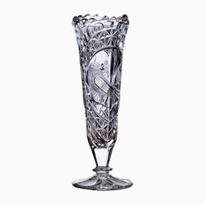 Vaso Soliflore in cristallo di Hofbauer, anni '50