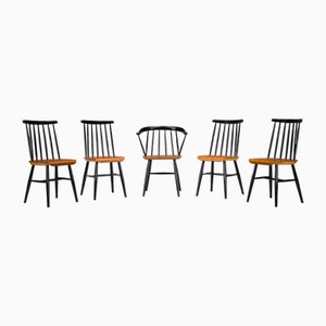 Ilmari Tapiovaara zugeschriebene Fanett Esszimmerstühle, 1960er, 5er Set