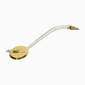 Regency Brass and Acrylic Cobra Desk Lamp from Grupo Mci, Spain, 1970s