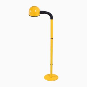 Lampadaire Ajustable Space Age en Métal Jaune par Alda, 1970s