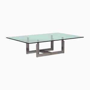 Mesa de centro Florian de acero de Carlo Scarpa, años 70