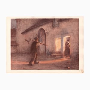 JA Muenier, Le Retour des Champs, 1898, Litografía original
