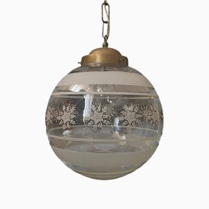 Italienischer Glaskugel Kronleuchter, 1960er