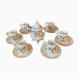 Ceramic Coffee Service from Capodimonte, 1950s