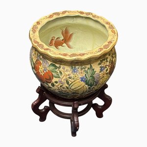 Planter / Jardiniere on Wooden Stand