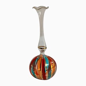 Vase Venetian en Or 24 Carats Peint à la Main par Venini, Italie, 1960s