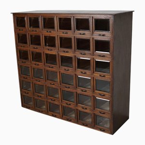 German Oak Haberdashery Shop Cabinet, 1920s-1930s
