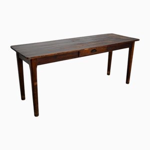 French Pine Farmhouse Side Table or Desk, 1950s