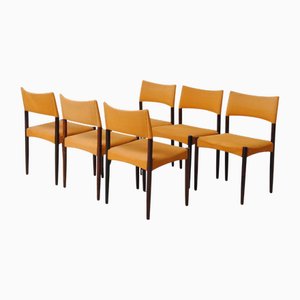Danish Rosewood Dining Chairs by Ejnar Larsen and Aksel Bender Madsen, 1960s, Set of 6