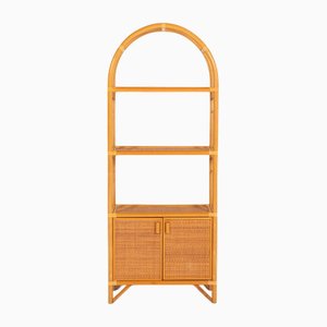 Vintage Bamboo and Rattan Cabinet, 1980s