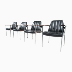 Mid-Century Modern Model 1001 Armchairs attributed to Sven Ivar Dysthe for Dokka M, 1960, Set of 4