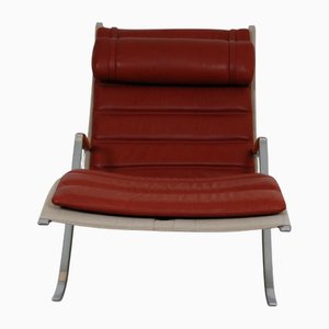 Grasshopper Chair in Red Leather by Preben Fabricius and Jørgen Kastholm, 2000s