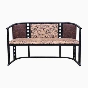 Divano Art Nouveau in faggio curvato in stile Josef Hoffmann, anni '20