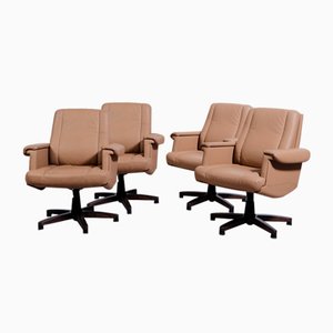 Italian Reposo Office Armchairs in Leather from Sedus, Set of 4