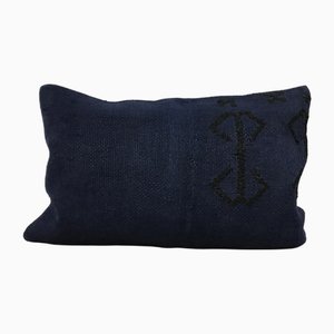 Navy Blue Hemp Cushion Cover, 1960