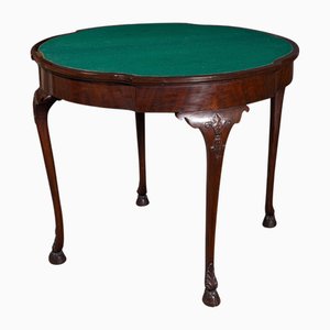 Mesa de cartas inglesa antigua de renacimiento, 1890
