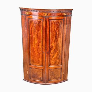 18th Century Mahogany Bow Corner Cupboard, 1790