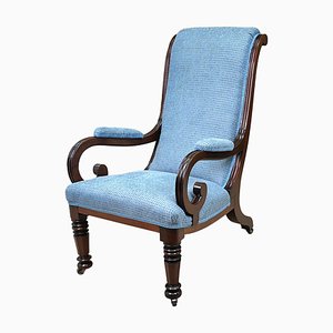 William Iv Mahogany Library Armchair, 1835