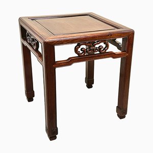 Oriental Hardwood Square Coffee Table, 1870