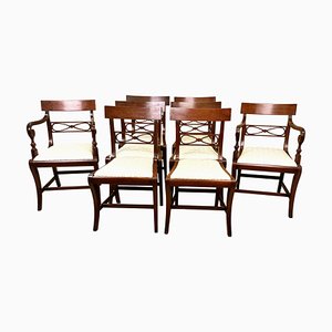 Georgian Mahogany Dining Chairs, 1815, Set of 8